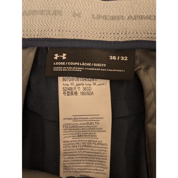 Under Armour Men's Loose Fit Navy Blue Golf Outdoor Pants Size 36/32 Stretch - Picture 4 of 6